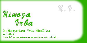 mimoza vrba business card
